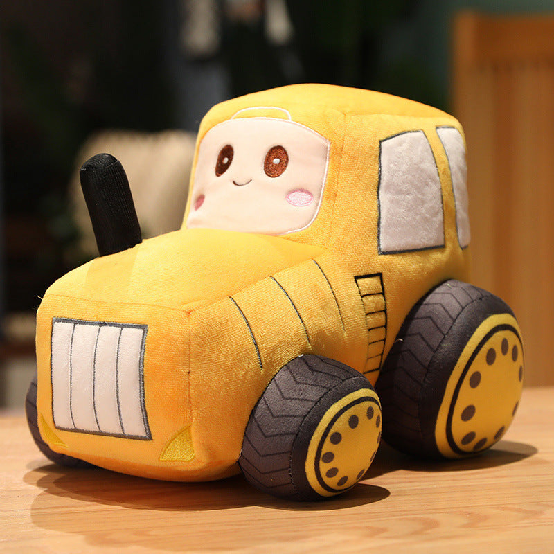 Cartoon Tractor Pillow Doll Children Plush