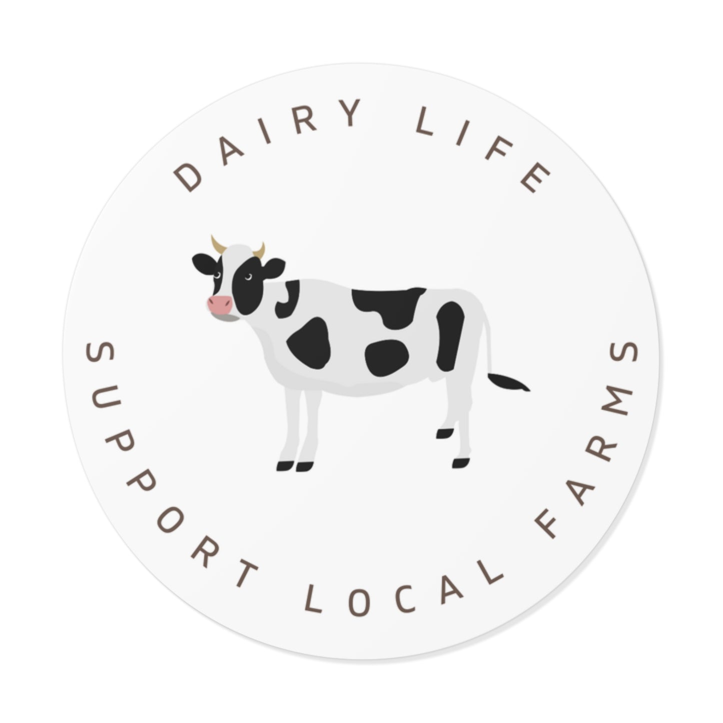 Dairy Life Round Vinyl Sticker