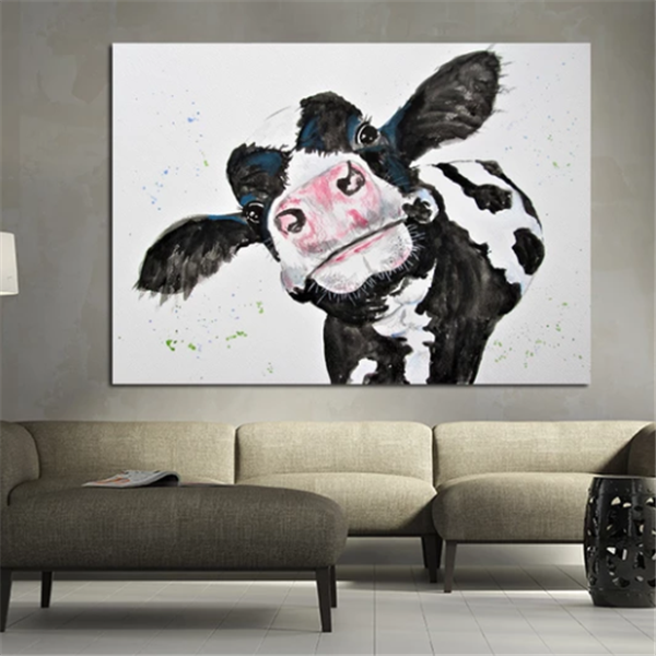 Cow canvas painting