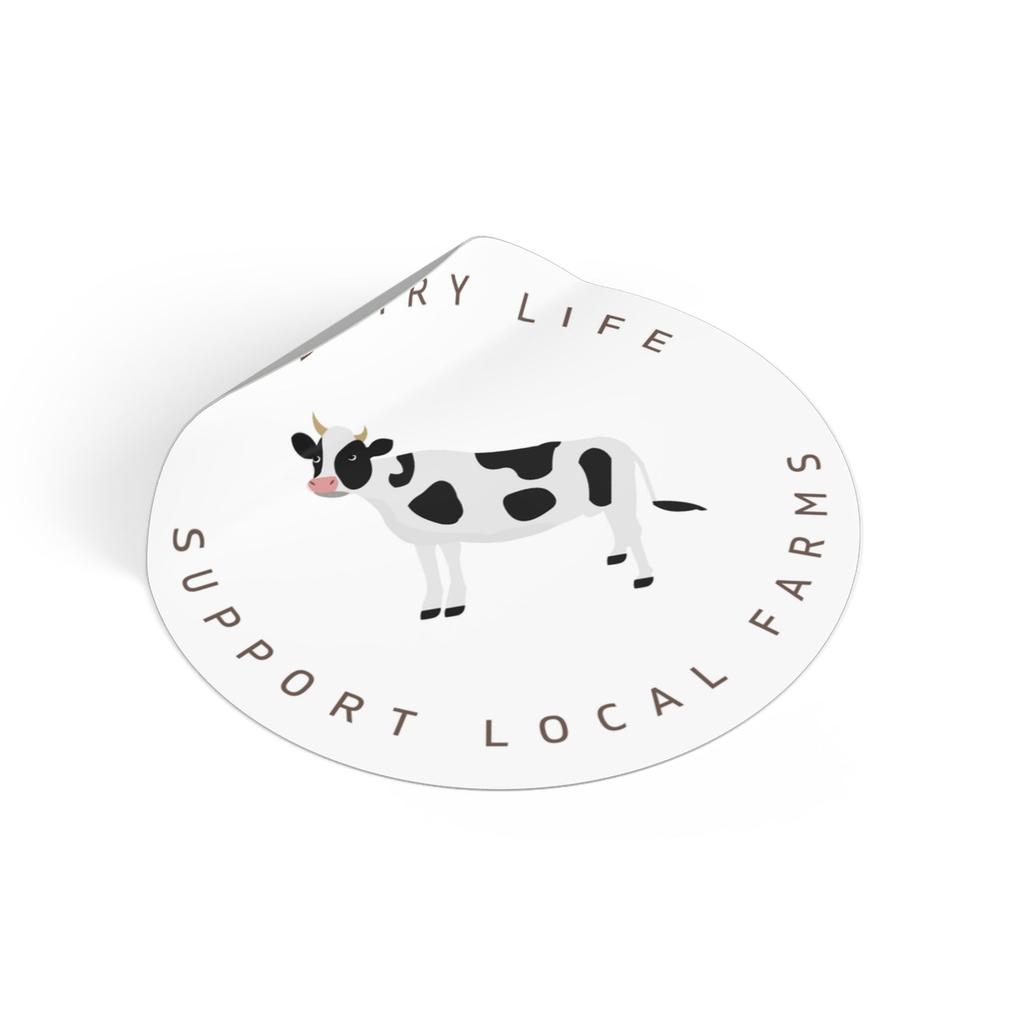 Dairy Life Round Vinyl Sticker