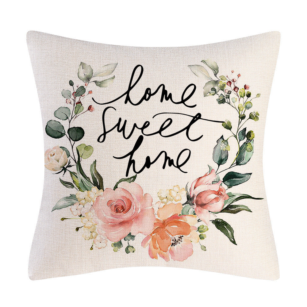 Tulip Farm Bike Flower Cushion Pillowcase