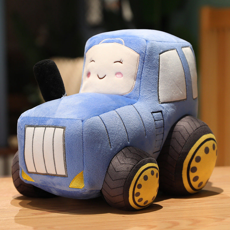 Cartoon Tractor Pillow Doll Children Plush